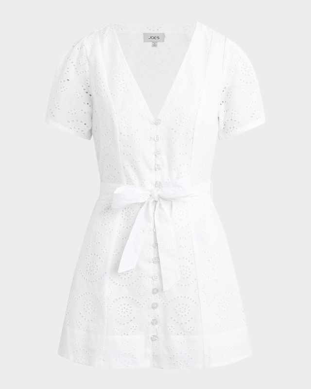 The Halle Eyelet Mini Dress